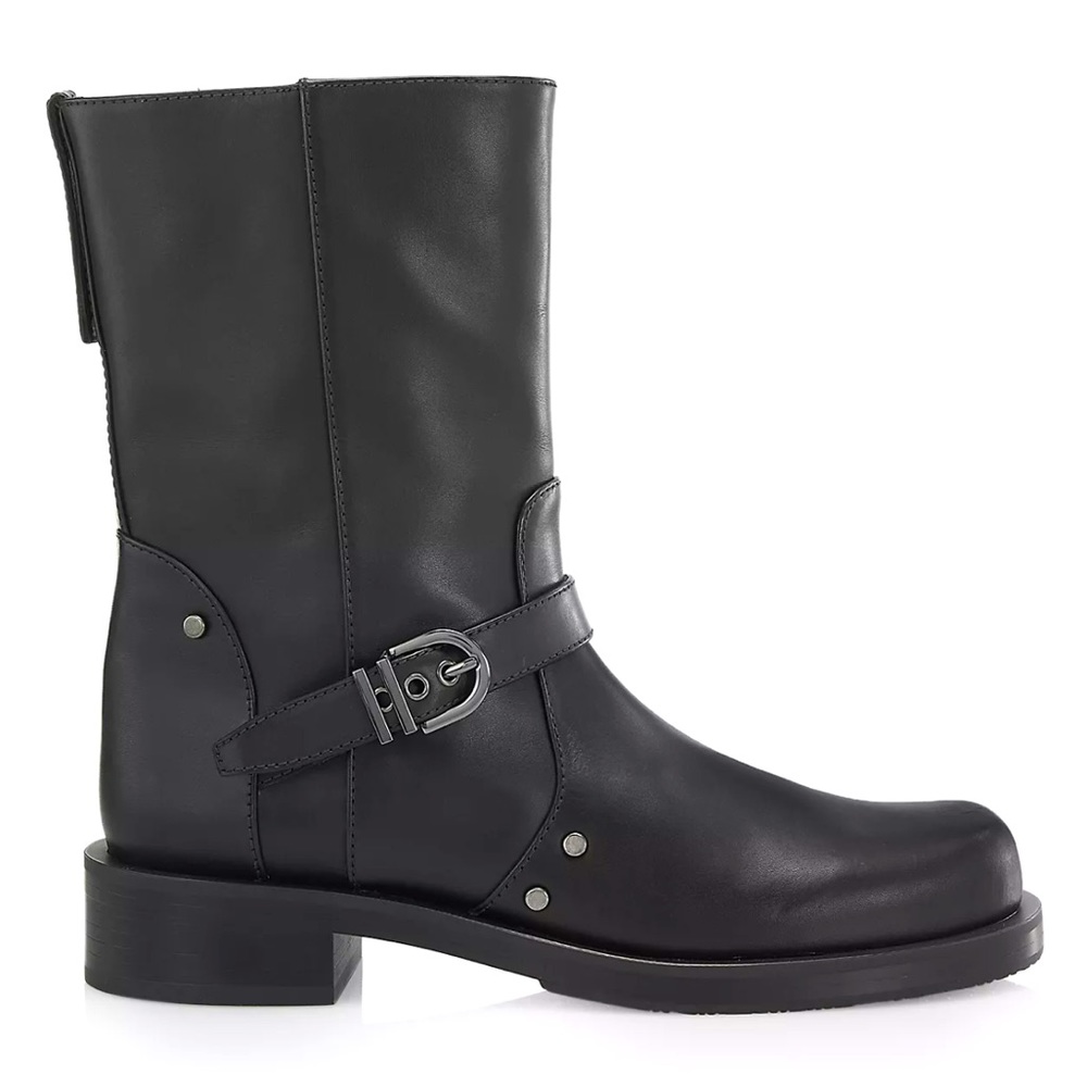 Stuart Weitzman size 8 black motorcycle bootie